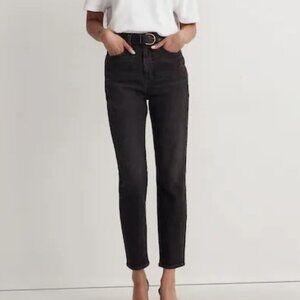 Madewell Women's The Momjean Mom Jean in Hillshore Wash Black